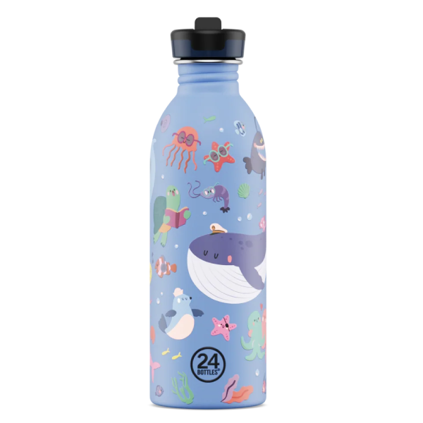 butilka-nerajdaema-stomana-500-ml-ocean-friends-24bottles-1 Бутилка за вода - детска 0,5L URBAN BOTTLE Ocean Friends