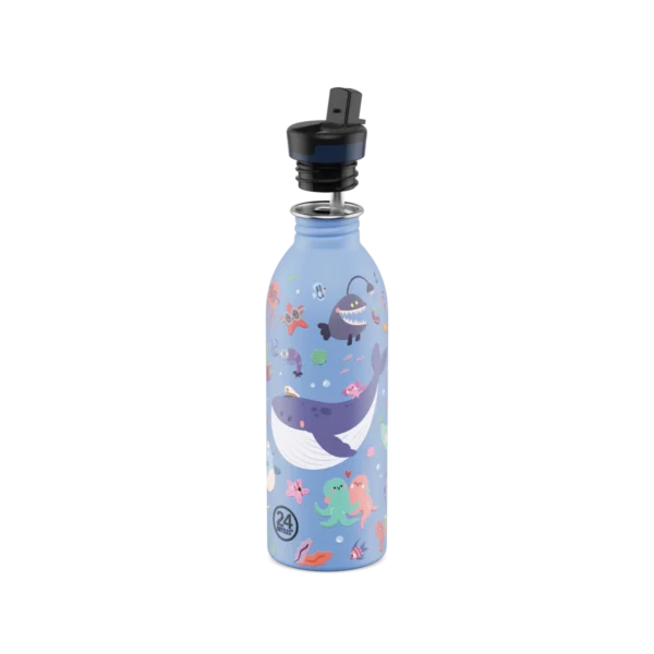 butilka-nerajdaema-stomana-500-ml-ocean-friends-24bottles-2 Бутилка за вода - детска 0,5L URBAN BOTTLE Ocean Friends